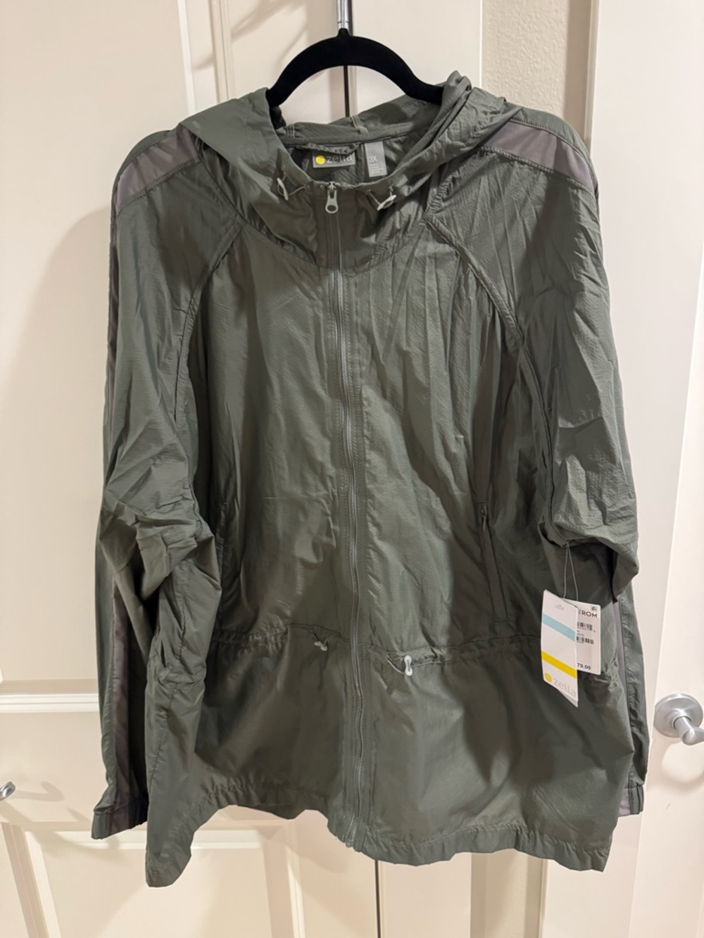 Zella Olive Drawstring Hooded Utility Jacket - Picture 2 of 7